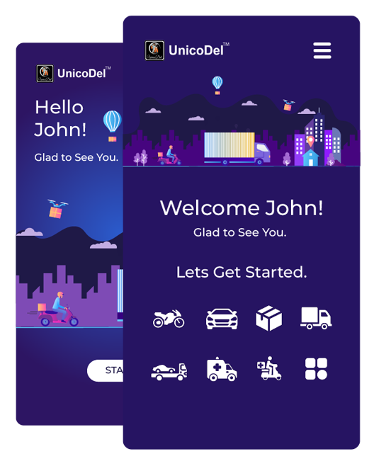 unicodel app screens
