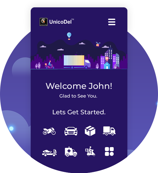 unicodel customer app screen